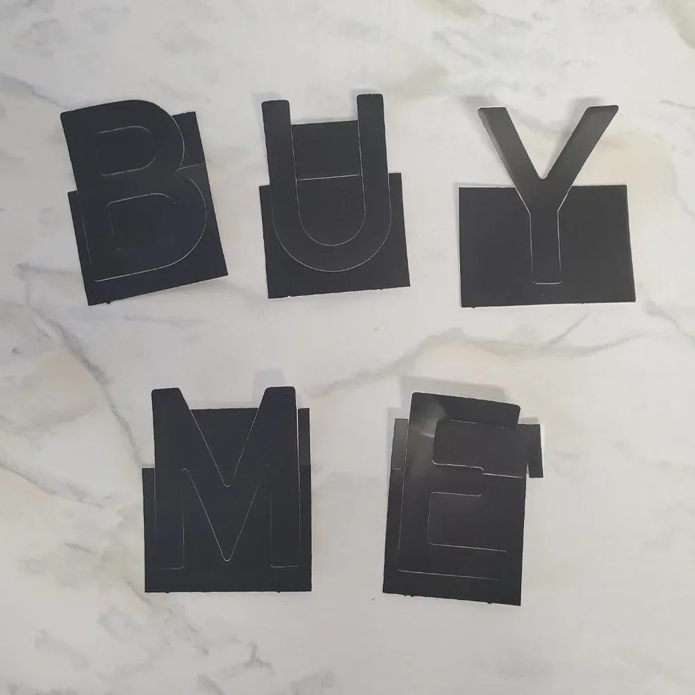 Box of 2-inch Blacky Vinyl Peel and Stick Letters and Numbers